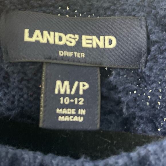 Land’s End Royal Blue 100% Cotton Cable Knit Sweater, The Drifter, Casual, M - Picture 10 of 10